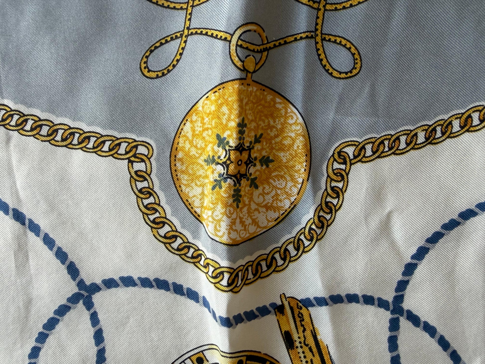 Frisman Vintage Vintage Rolex Made in Switzerland 100% Silk Scarf with Pocket Watch Design