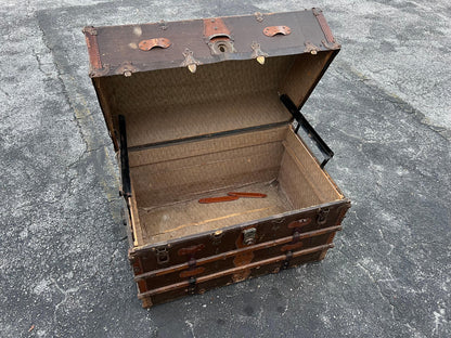 Frisman Vintage Antique Steamer Trunk Late 19th Century