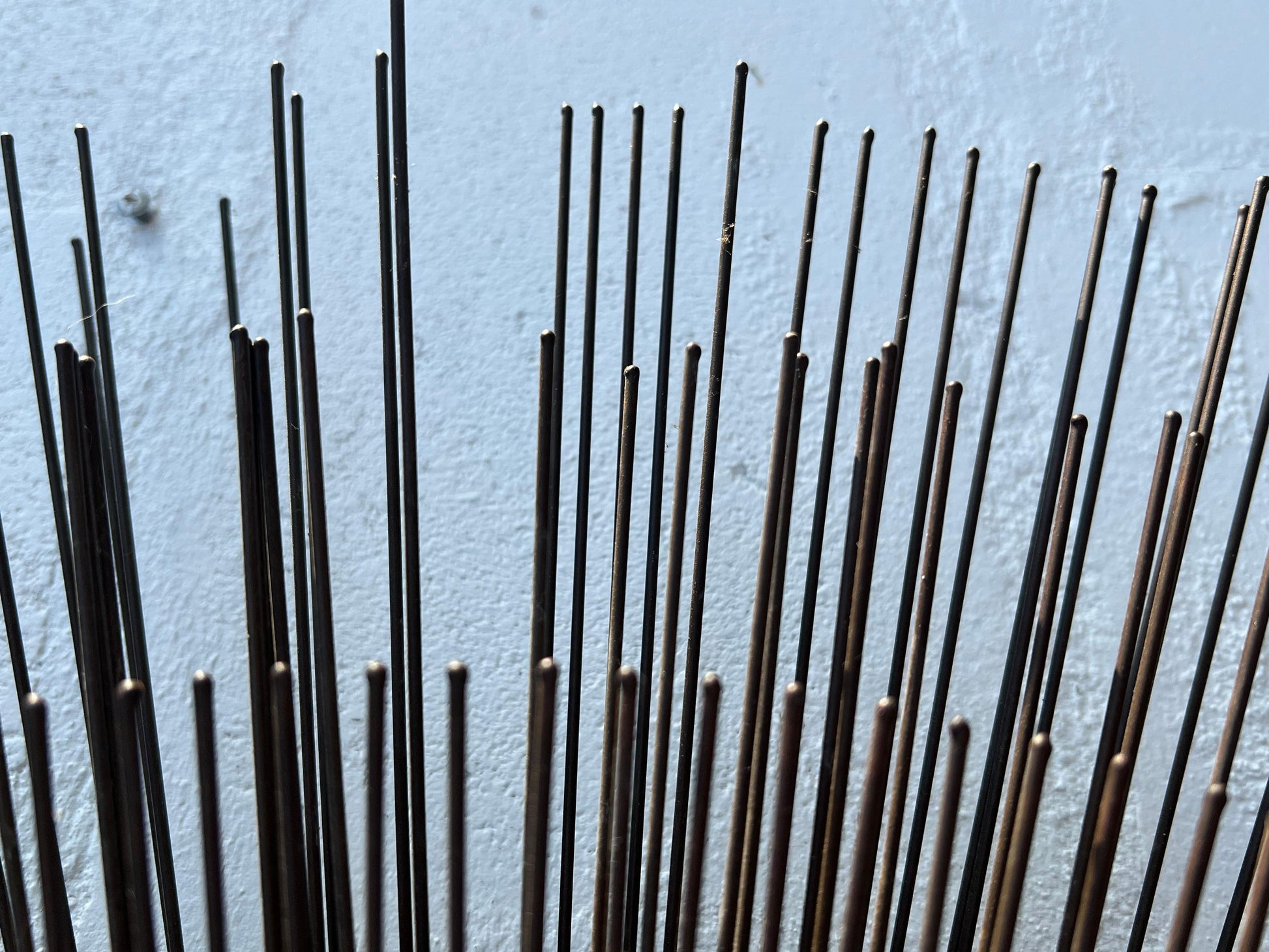 Frisman Vintage Brutalist Sunburst Wall Sculpture Mirror by William Friedle, 1970s