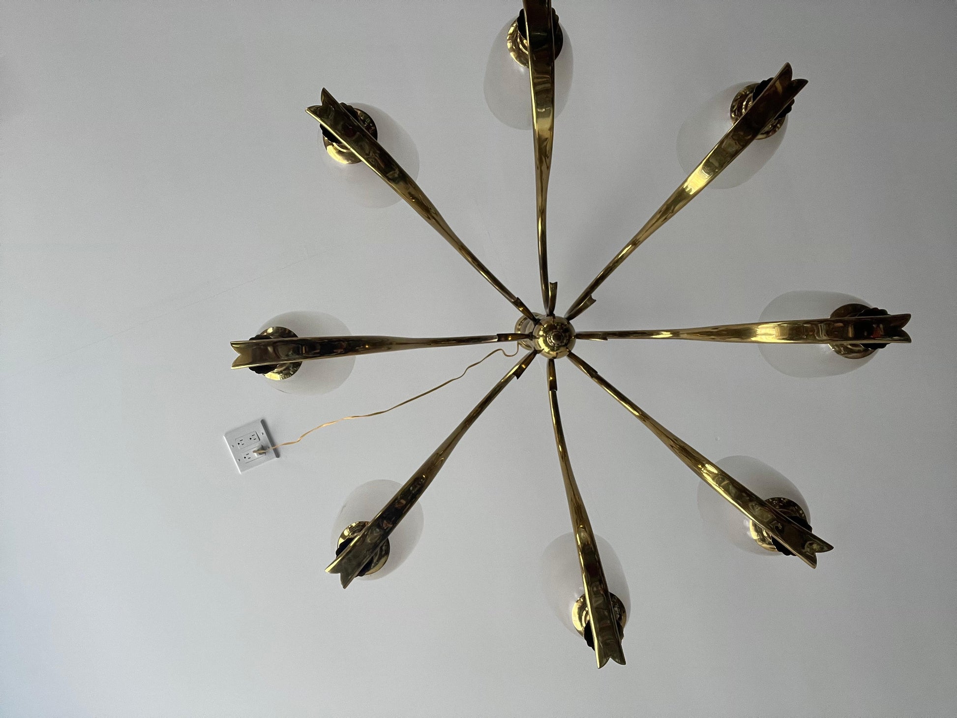 Frisman Vintage An Important And Rare Chandelier By Osvaldo Borsani ca' 1940's Brass