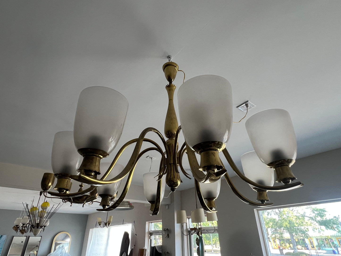 Frisman Vintage An Important And Rare Chandelier By Osvaldo Borsani ca' 1940's Brass