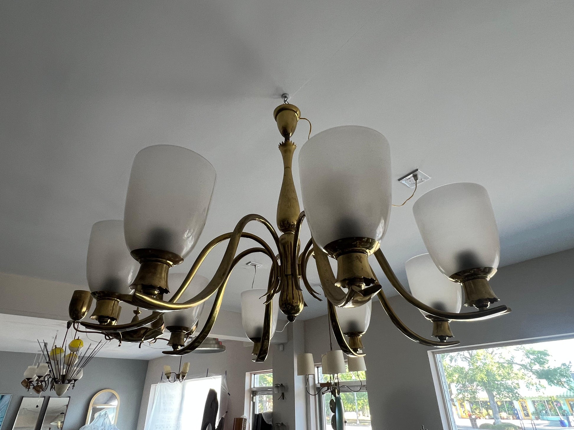 Frisman Vintage An Important And Rare Chandelier By Osvaldo Borsani ca' 1940's Brass
