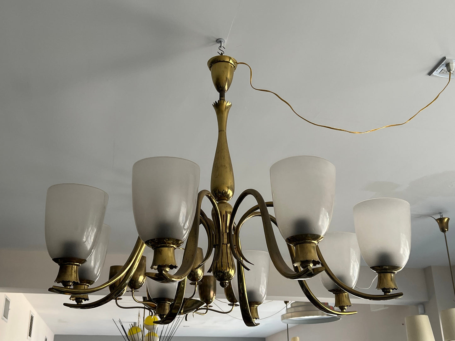 Frisman Vintage An Important And Rare Chandelier By Osvaldo Borsani ca' 1940's Brass