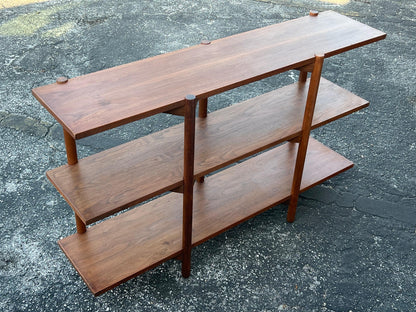 Frisman Vintage Milo Baughman For Glenn Of California Bookshelf Walnut Patina 1950's