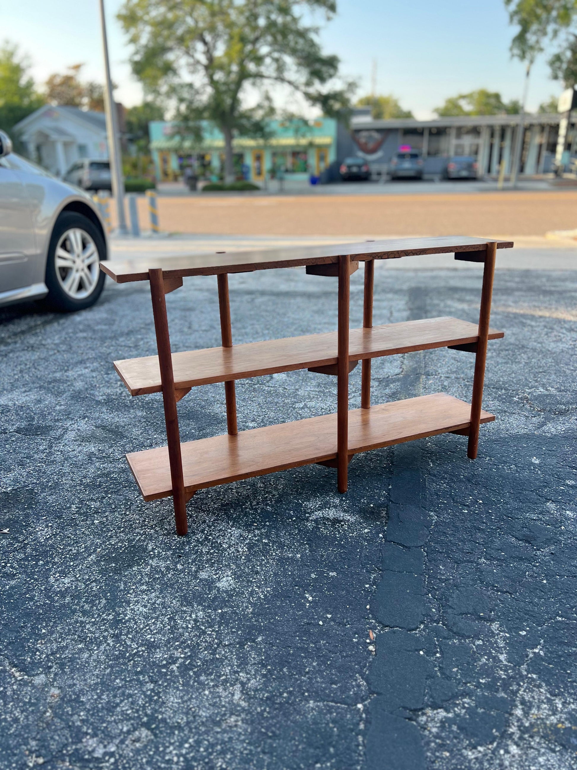 Frisman Vintage Milo Baughman For Glenn Of California Bookshelf Walnut Patina 1950's