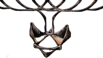 Frisman Vintage Massive Vintage Rueven Gafni One of a Kind Hand Wrought Brutalist Menorah Israel