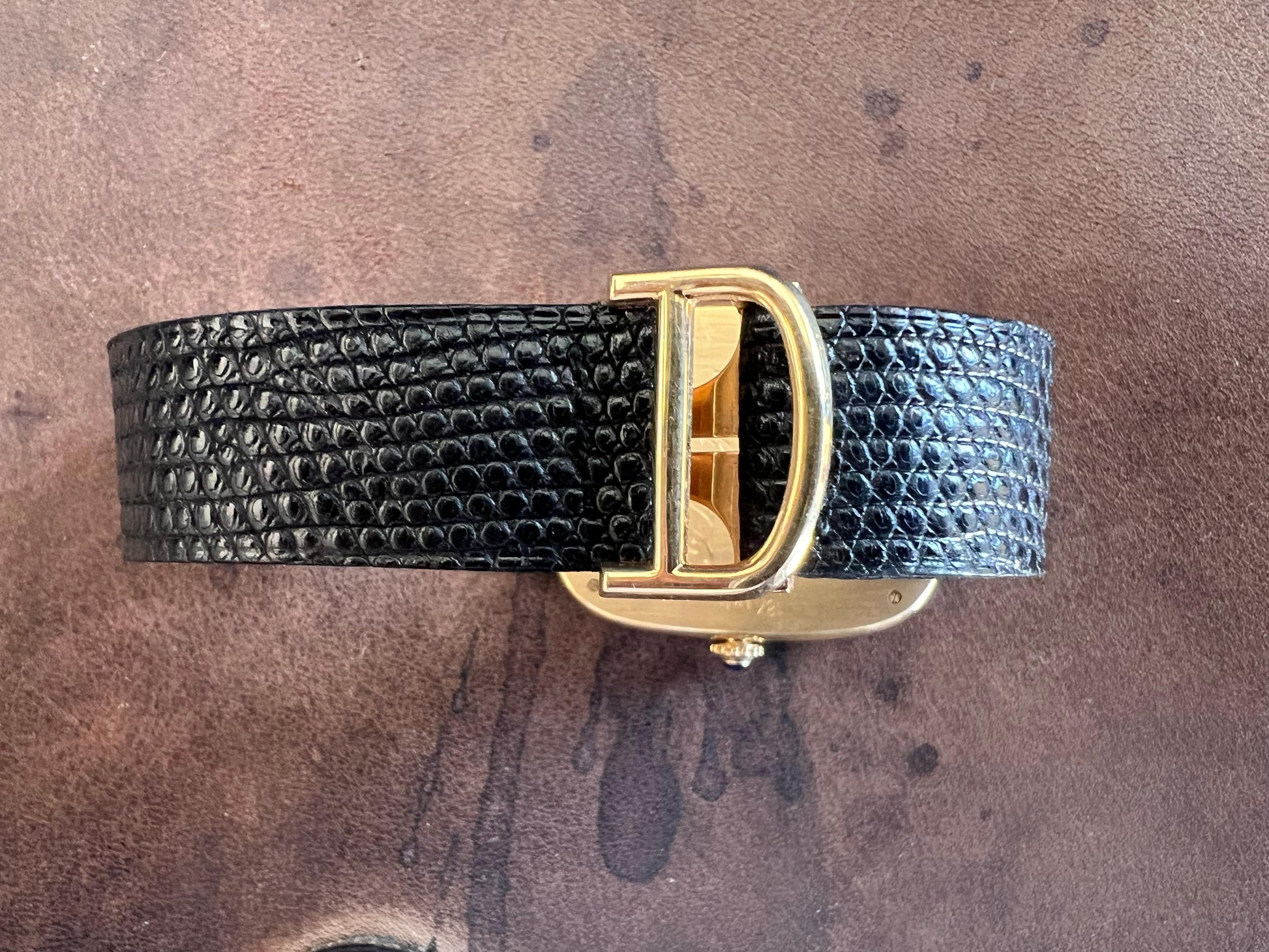 Frisman Vintage Cartier Gondole Jumbo Watch 18K Gold Full Set 1979