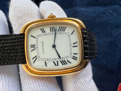 Frisman Vintage Cartier Gondole Jumbo Watch 18K Gold Full Set 1979