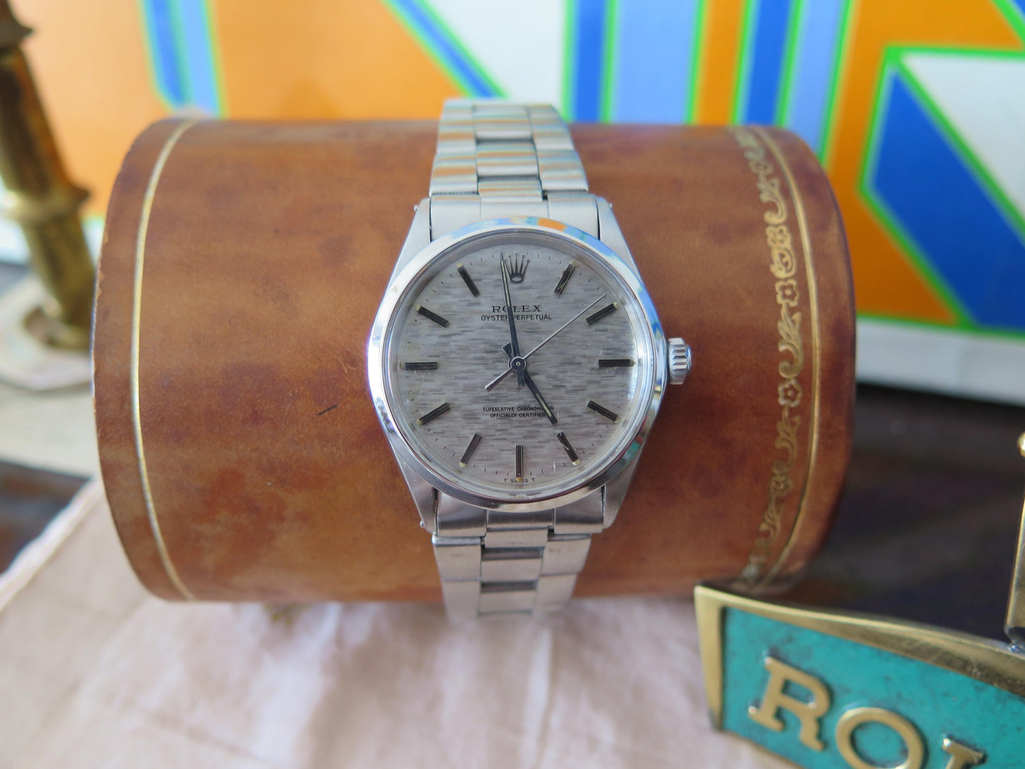 Men's Rolex Oyster Perpetual Stainless Watch With Original Shantung Dial 1971