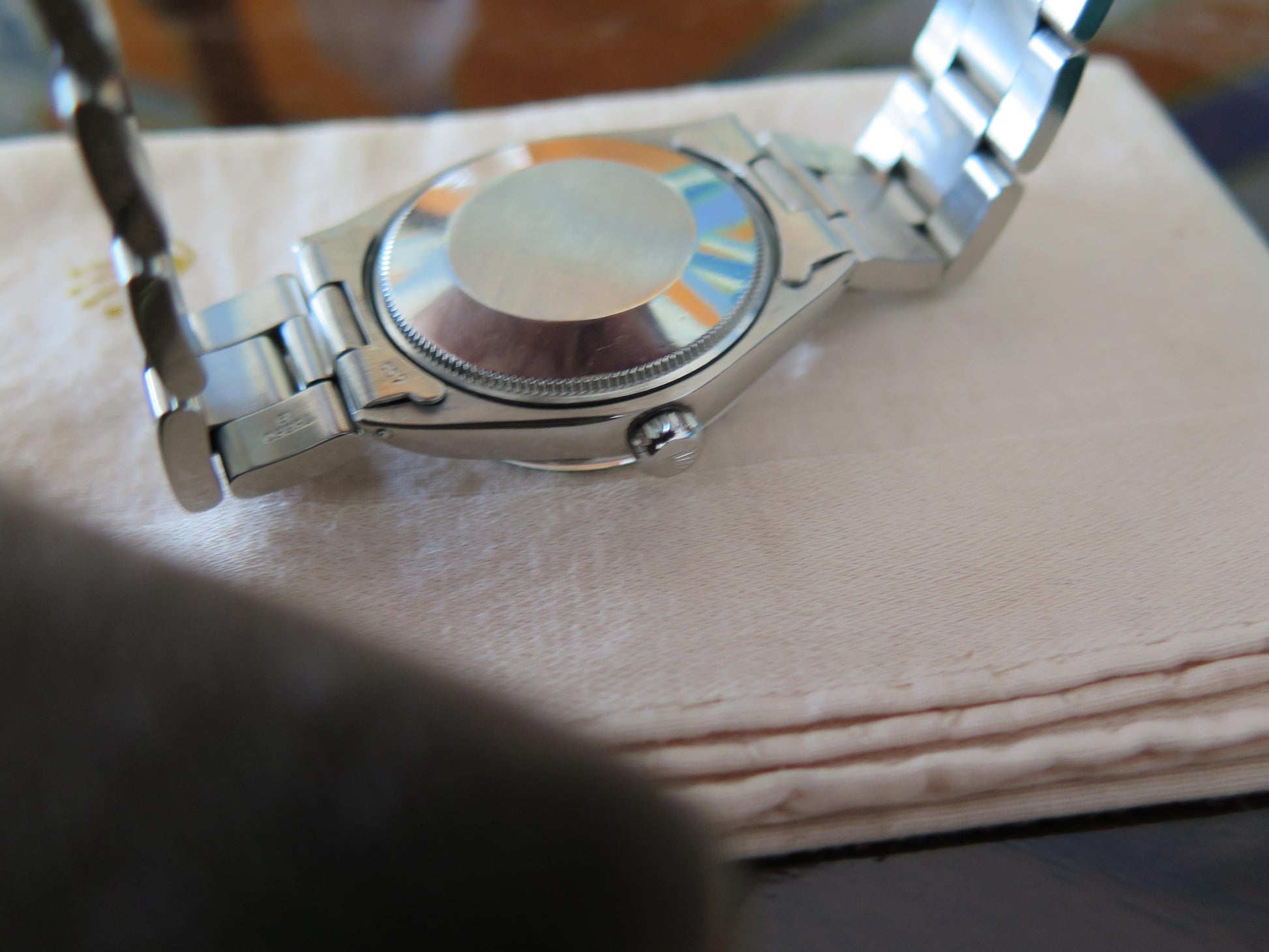 Frisman Vintage Men's Rolex Oyster Perpetual Stainless Watch With Original Shantung Dial 1971
