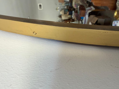 Frisman Vintage Vintage Italian Brass Mirror Egg Shape Brass ca' 1970's