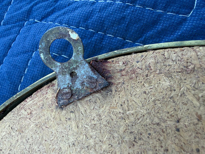 Frisman Vintage Vintage Italian Brass Mirror Egg Shape Brass ca' 1970's