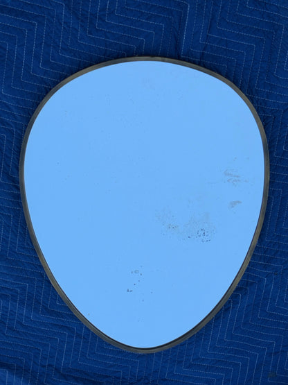 Frisman Vintage Vintage Italian Brass Mirror Egg Shape Brass ca' 1970's