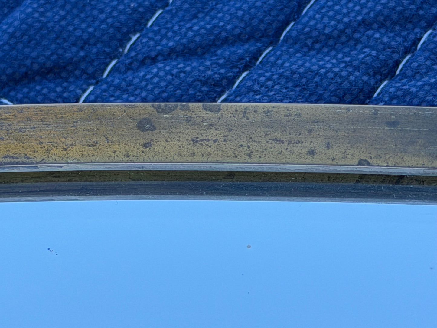 Frisman Vintage Vintage Italian Brass Mirror Egg Shape Brass ca' 1970's