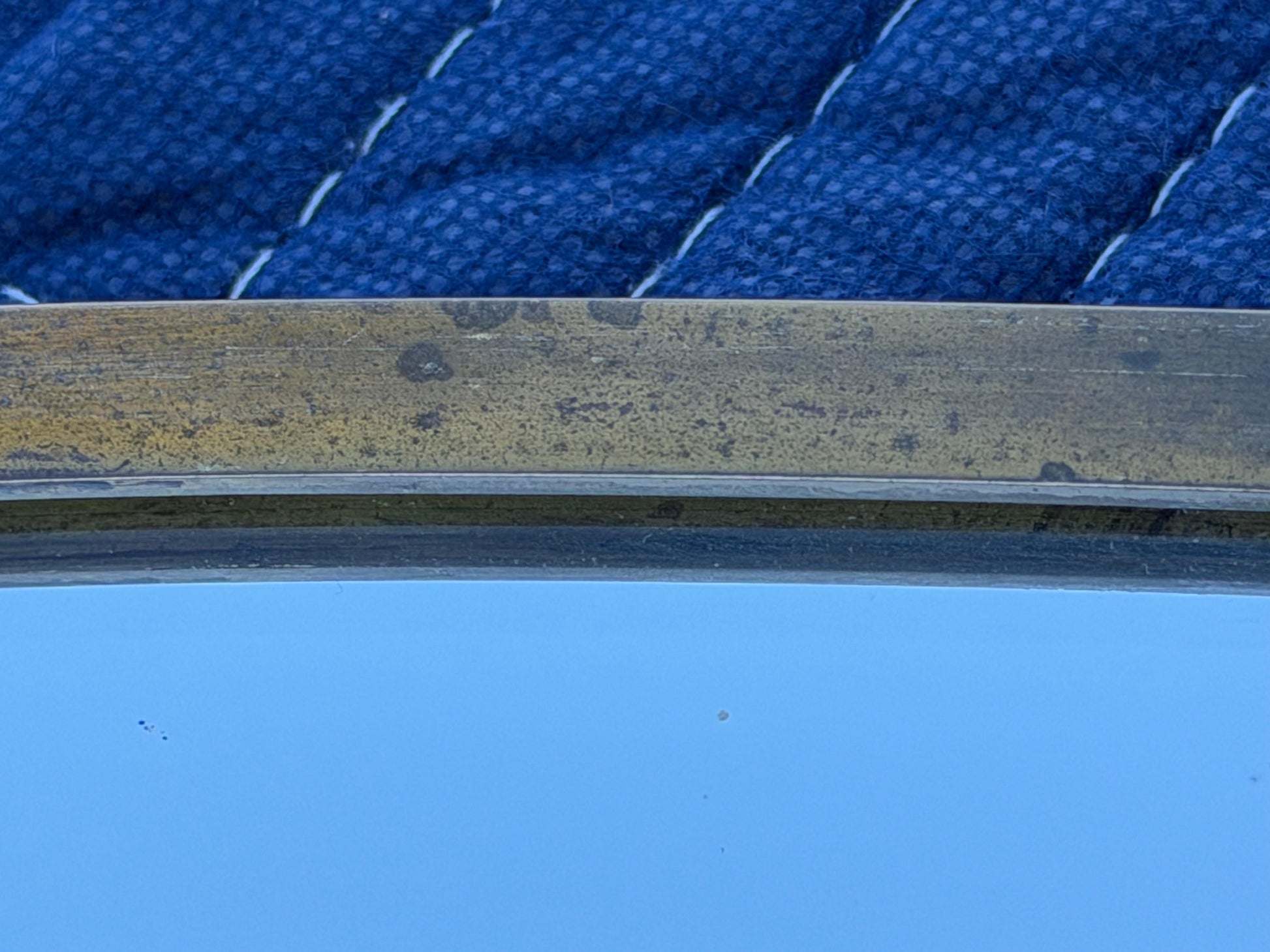 Frisman Vintage Vintage Italian Brass Mirror Egg Shape Brass ca' 1970's