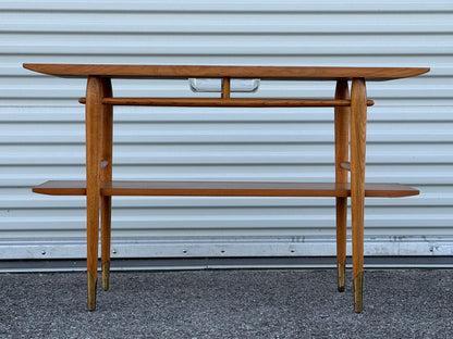 Frisman Vintage Unusual Console Table by Lane from the "Copenhagen" Collection ca' 1950's