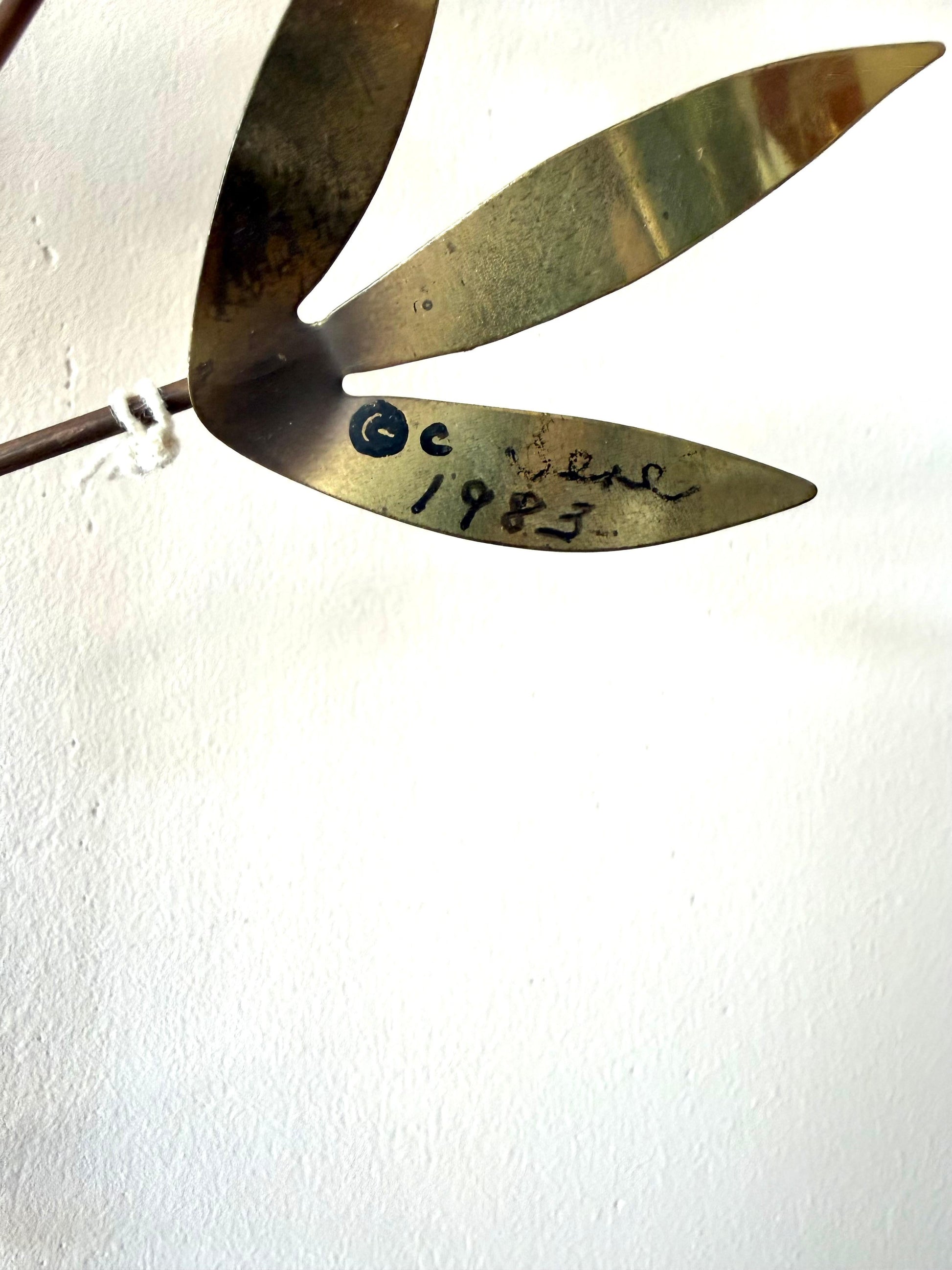 Frisman Vintage A Signed Vintage Curtis Jere Tree Branch Sculpture Butterflies 1983