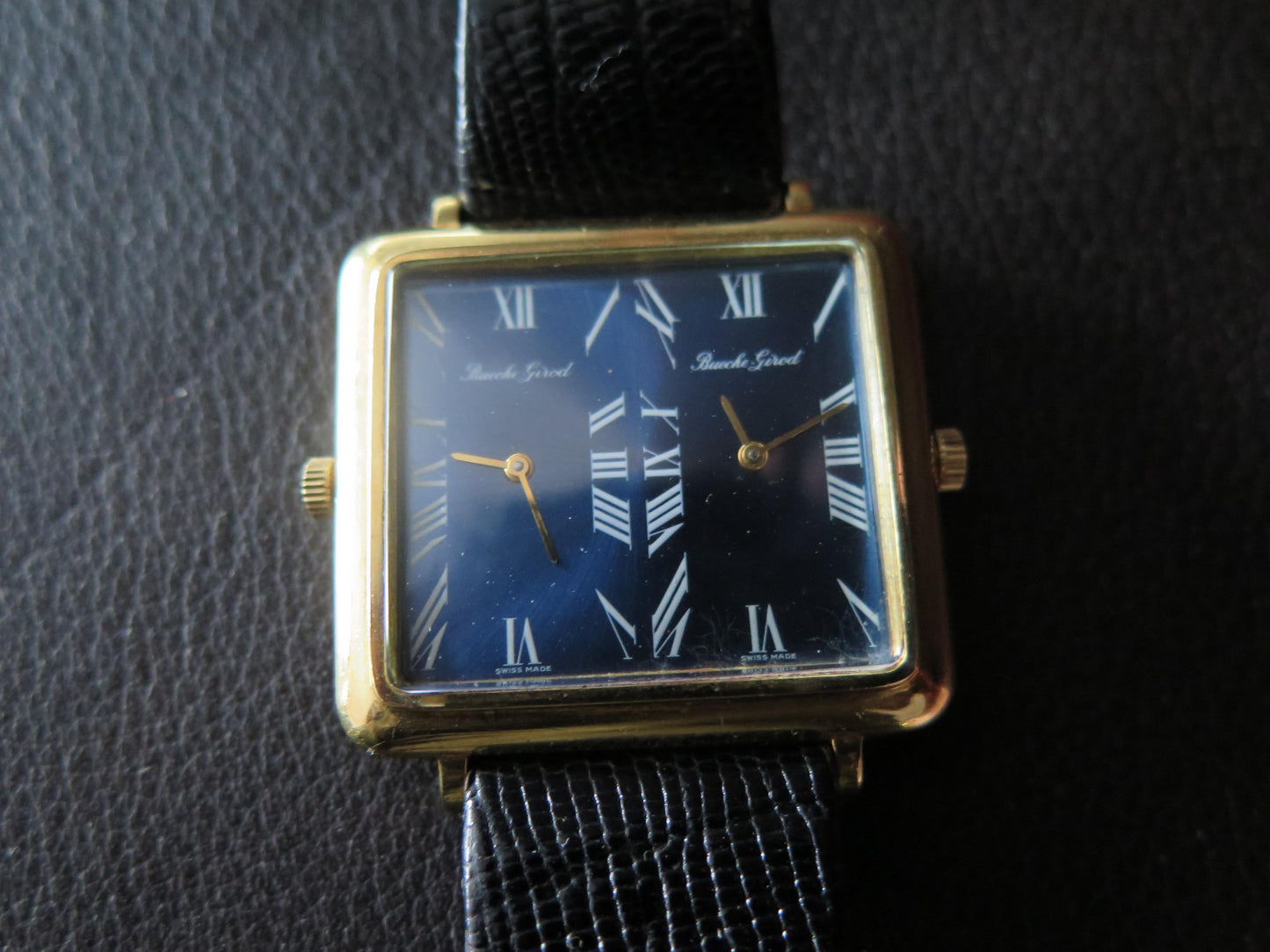 Frisman Vintage Bueche Girod Dual Time Mechanical Watch Ca' 1970's