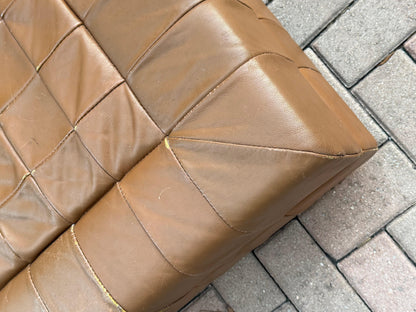 Frisman Vintage Percival Lafer Leather Patchwork Modular Sofas ca' 1960's Living Room