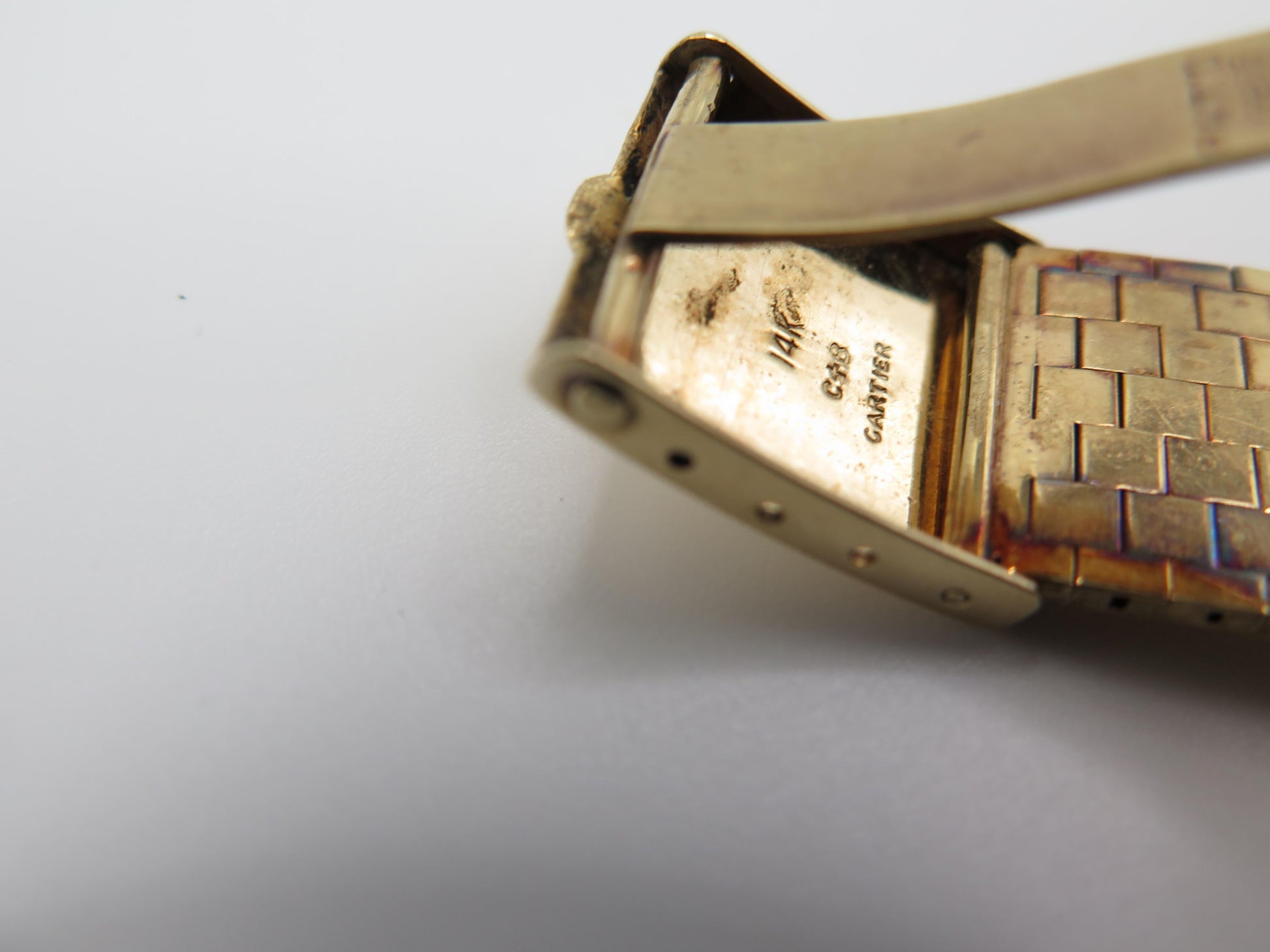 Frisman Vintage Cartier Tank Watch ca' 1940's With Gold Bracelet