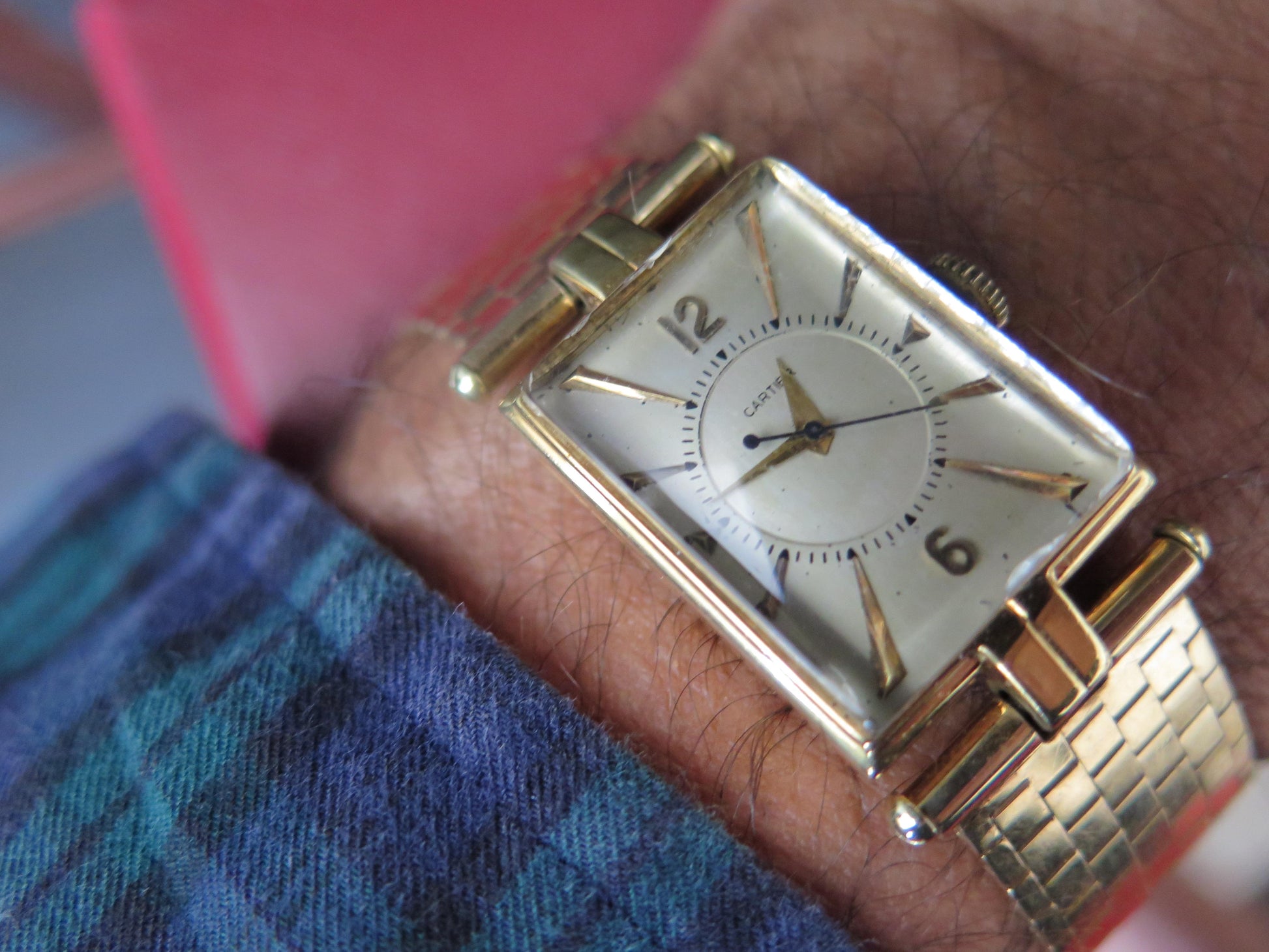 Frisman Vintage Cartier Tank Watch ca' 1940's With Gold Bracelet