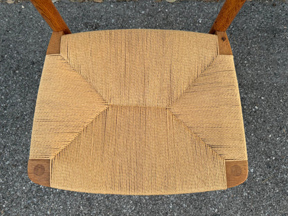 Frisman Vintage Classic Børge Mogensen Oak and Papercord Chair ca' 1950's