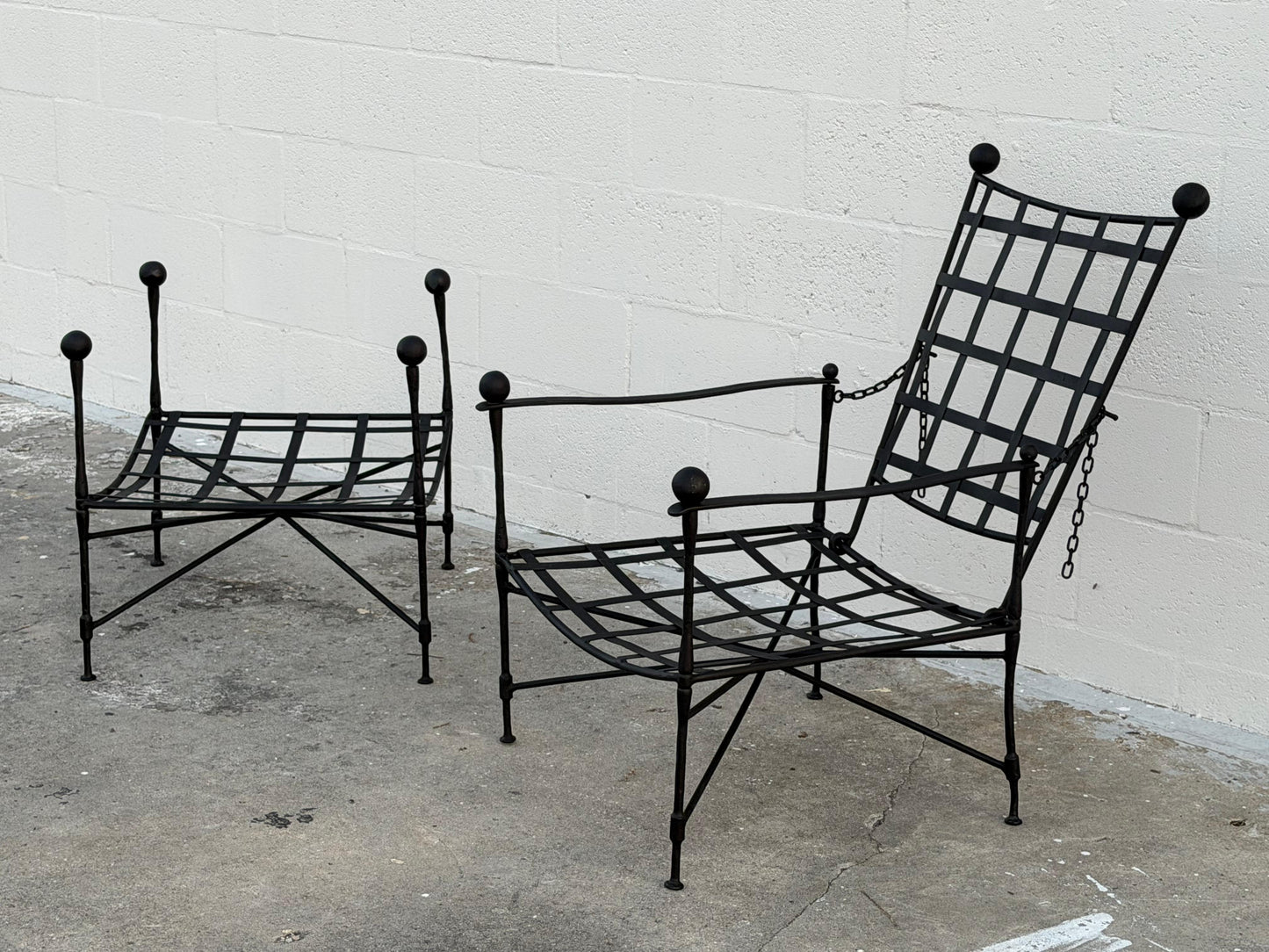Frisman Vintage Classic Mario Papperzini Amalfi Lounge Chair And Ottoman for Salterini, 1950's