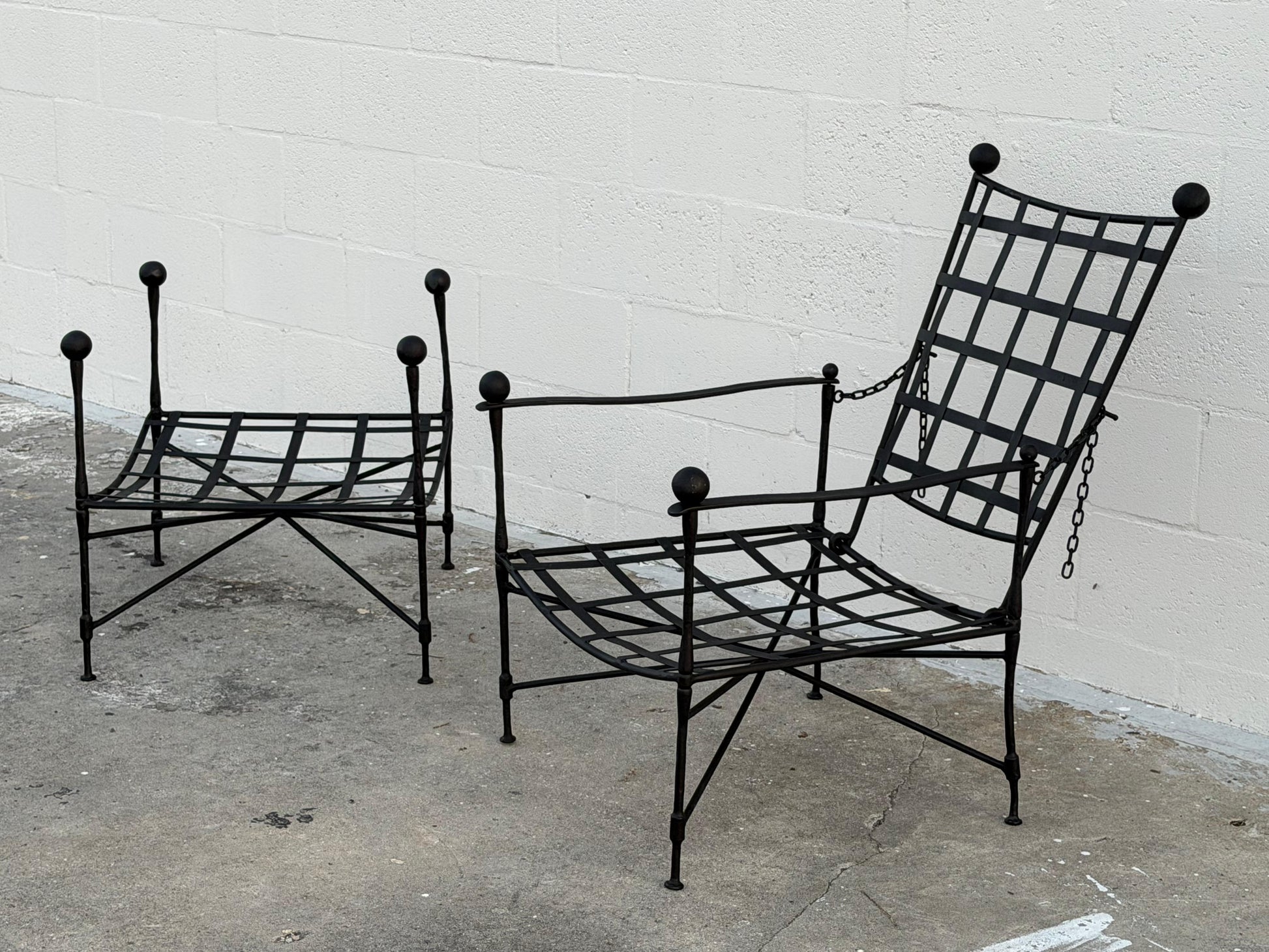 Frisman Vintage Classic Mario Papperzini Amalfi Lounge Chair And Ottoman for Salterini, 1950's
