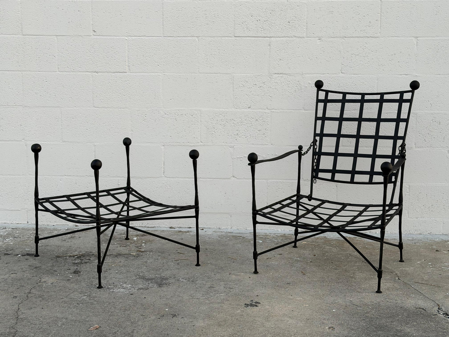 Frisman Vintage Classic Mario Papperzini Amalfi Lounge Chair And Ottoman for Salterini, 1950's