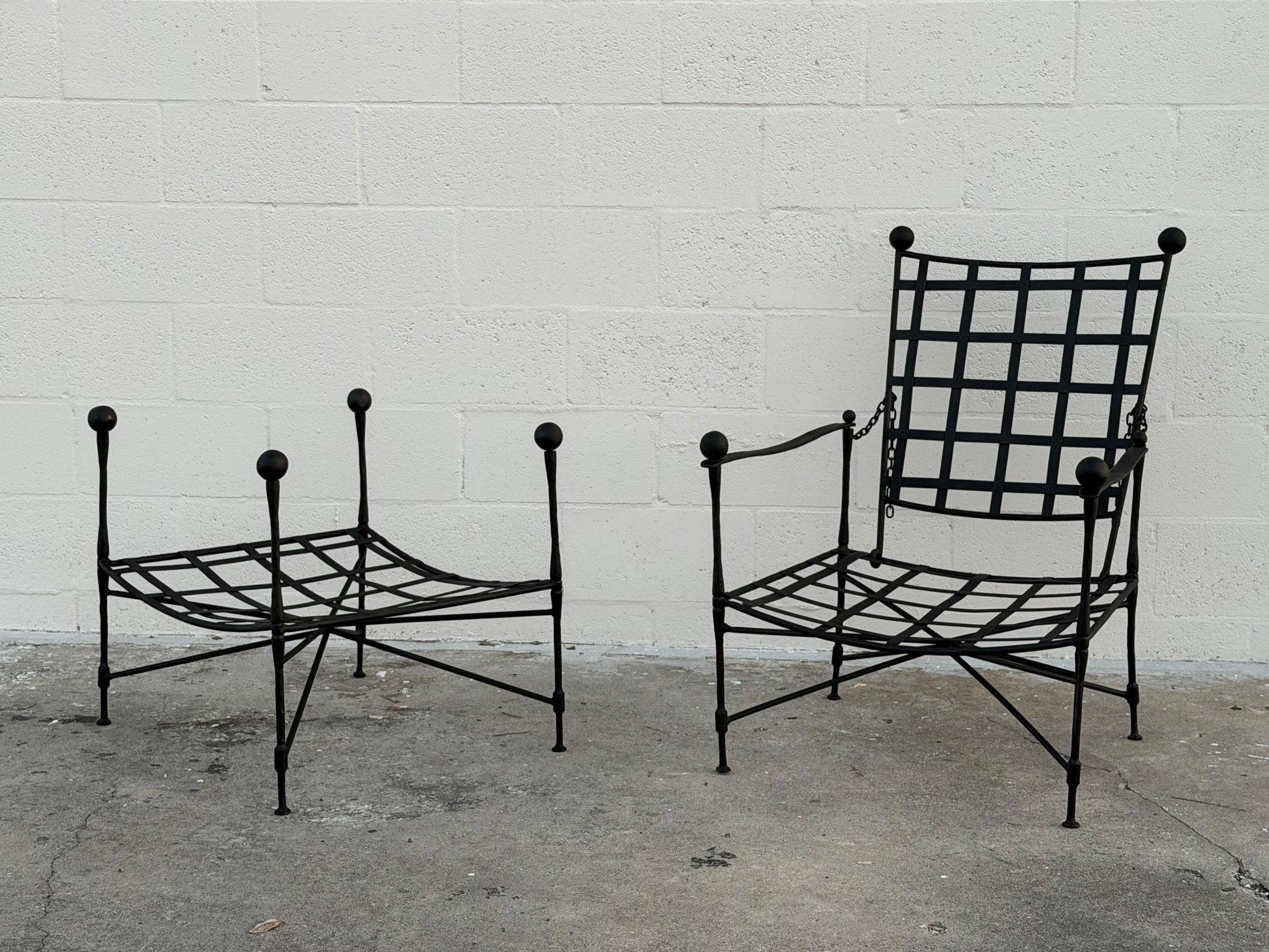 Frisman Vintage Classic Mario Papperzini Amalfi Lounge Chair And Ottoman for Salterini, 1950's