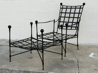 Frisman Vintage Classic Mario Papperzini Amalfi Lounge Chair And Ottoman for Salterini, 1950's