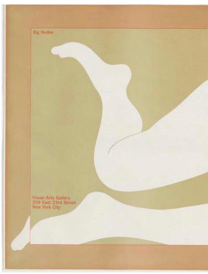 Frisman Vintage Vintage Milton Glaser Iconic Big Nudes Exhibition Poster