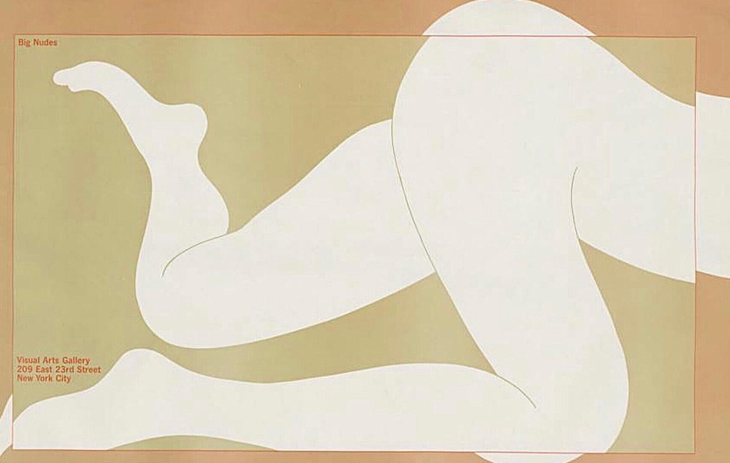 Frisman Vintage Vintage Milton Glaser Iconic Big Nudes Exhibition Poster