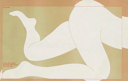 Frisman Vintage Vintage Milton Glaser Iconic Big Nudes Exhibition Poster