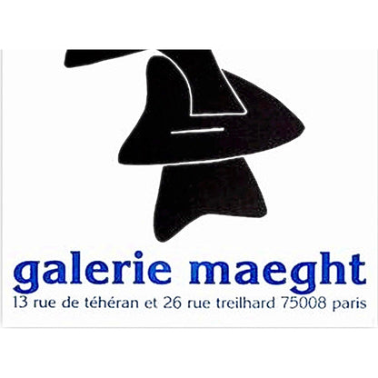 Frisman Vintage 1976 Alexander Calder Exhibition Poster Stabile Noir Et Soleil Rouge