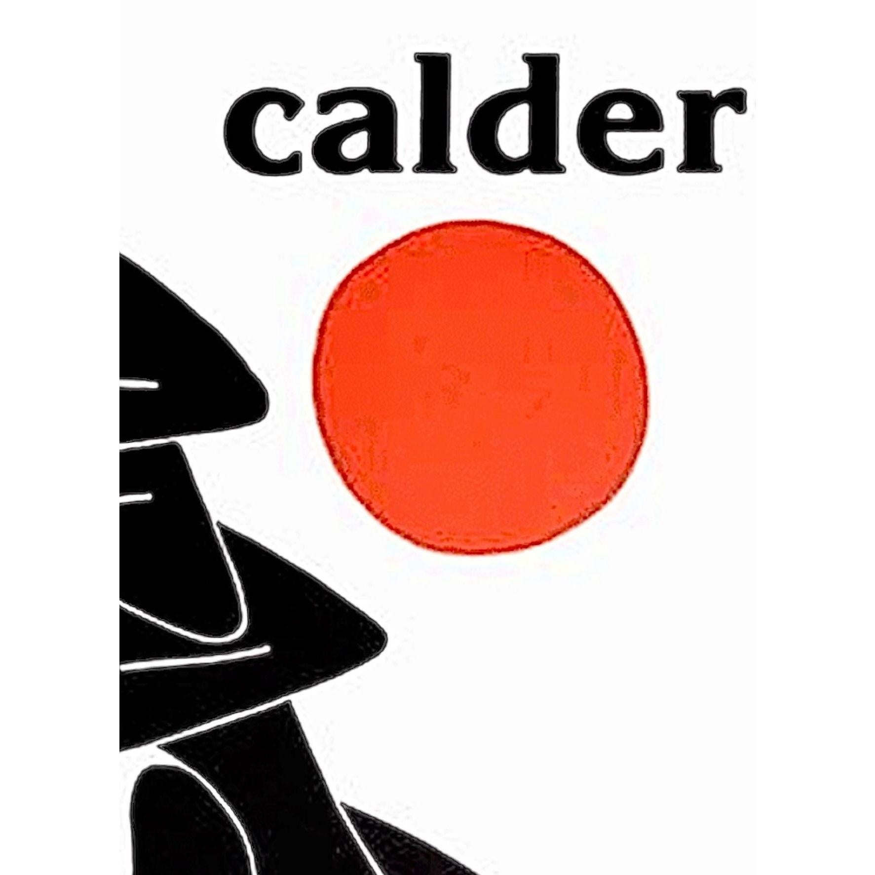 Frisman Vintage 1976 Alexander Calder Exhibition Poster Stabile Noir Et Soleil Rouge