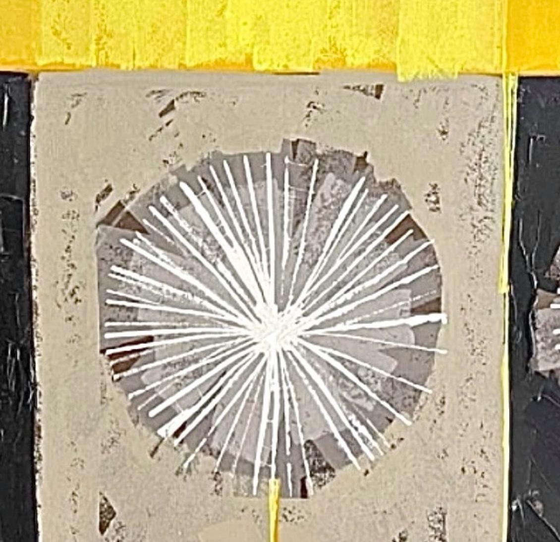 Frisman Vintage ART SALE Mid Century Modern Robert McCaine Cubist Color Block Dandelion Painting