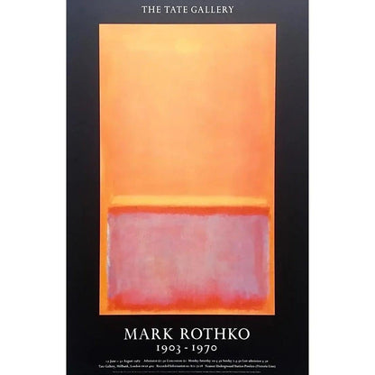 Frisman Vintage Vtg Mark Rothko MCM 1987 Abstract Lithograph Tate Gallery Exhibition Poster OOP