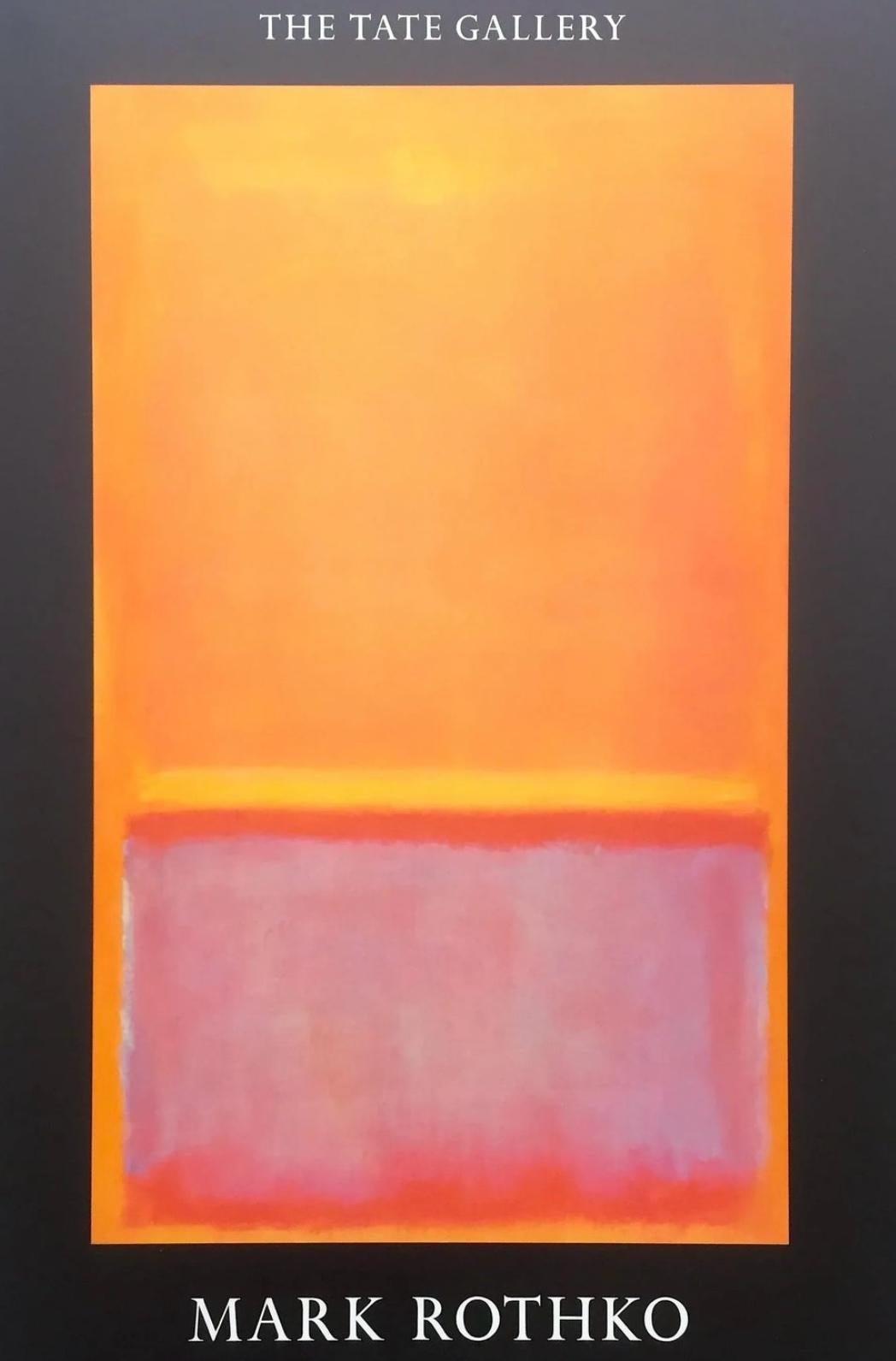 Frisman Vintage Vtg Mark Rothko MCM 1987 Abstract Lithograph Tate Gallery Exhibition Poster OOP