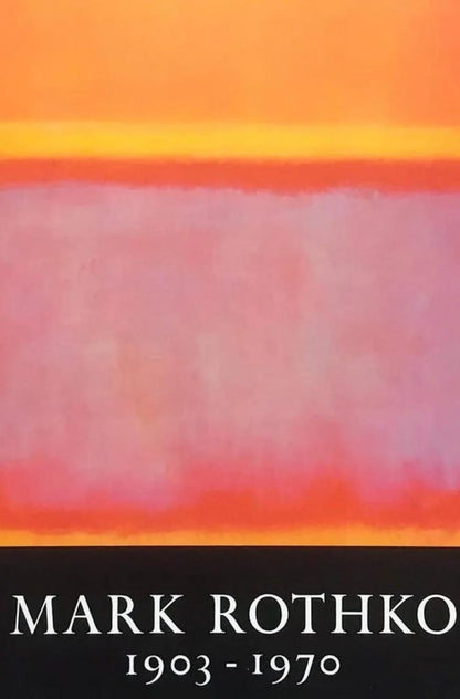 Frisman Vintage Vtg Mark Rothko MCM 1987 Abstract Lithograph Tate Gallery Exhibition Poster OOP