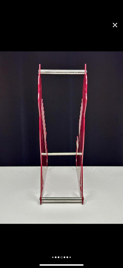 Frisman Vintage Post Modern Memphis Salvatore Campos Art Brute Red Cat Metal Letter Desk Holder