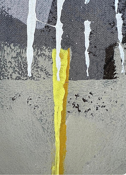 Frisman Vintage Rare Mid Century Modern Robert McCaine Cubist Color Block Dandelion Painting