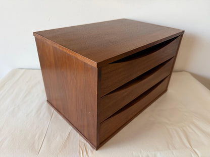 Frisman Vintage Miniature Chest Organizer Danish Teak Vodder ca' 1960's