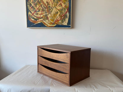 Frisman Vintage Miniature Chest Organizer Danish Teak Vodder ca' 1960's