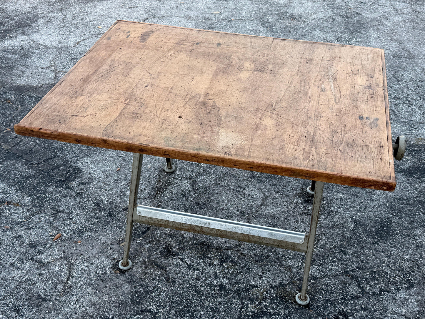 Frisman Vintage Original 1950s Wim Rietveld Friso Kramer Articulating Drafting Table Desk Patina