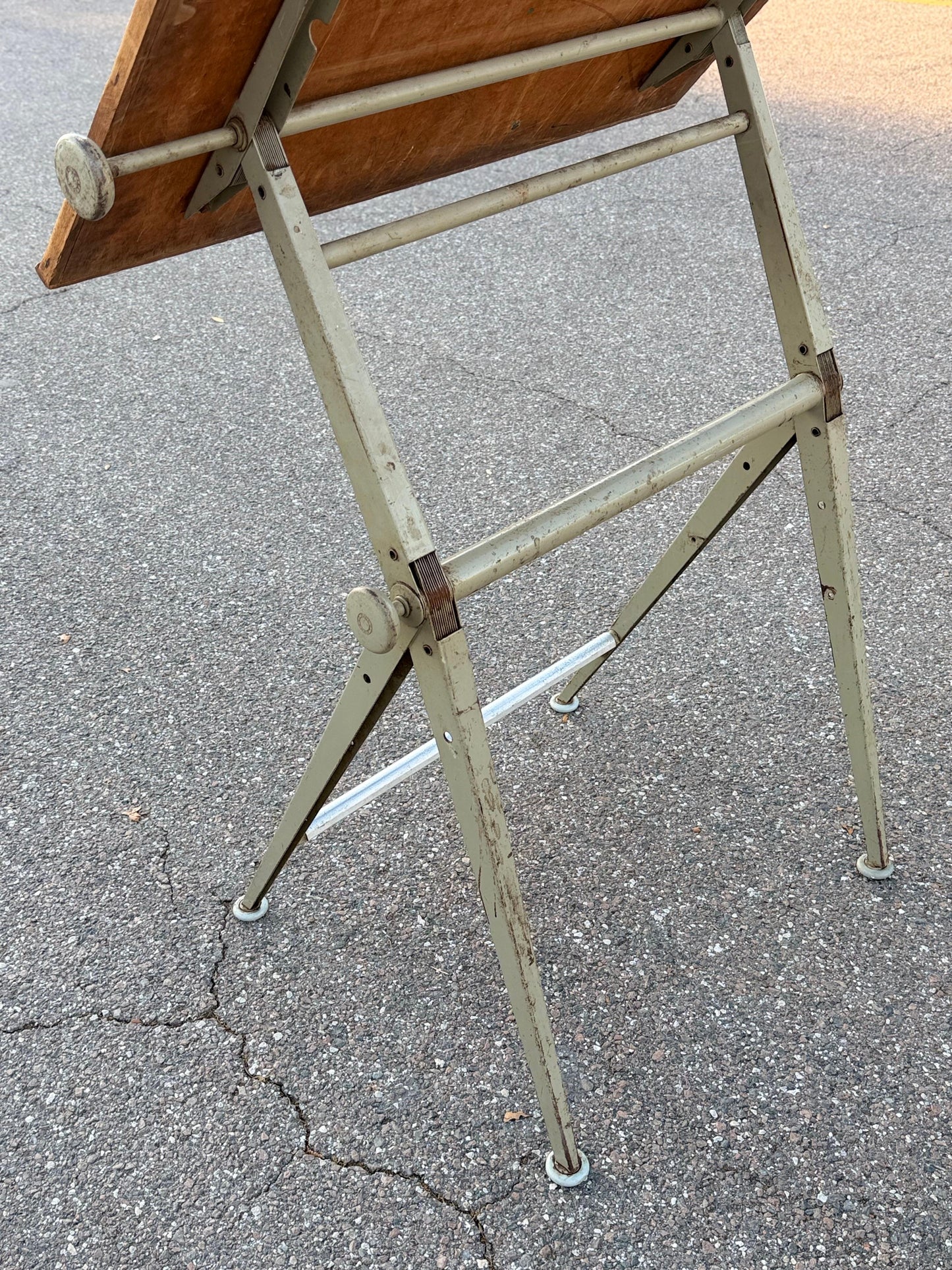 Frisman Vintage Original 1950s Wim Rietveld Friso Kramer Reply Drafting Table Desk Patina