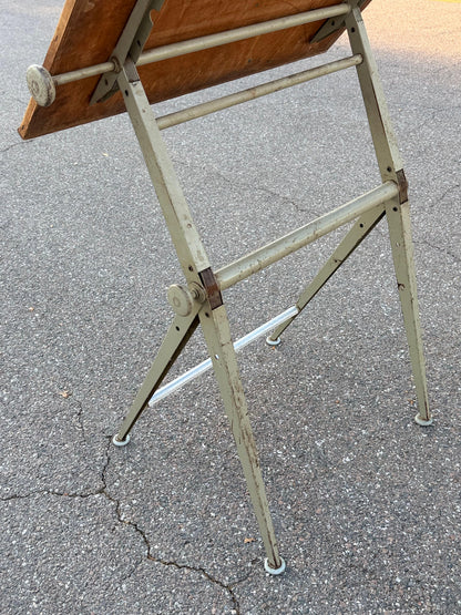 Frisman Vintage Original 1950s Wim Rietveld Friso Kramer Reply Drafting Table Desk Patina