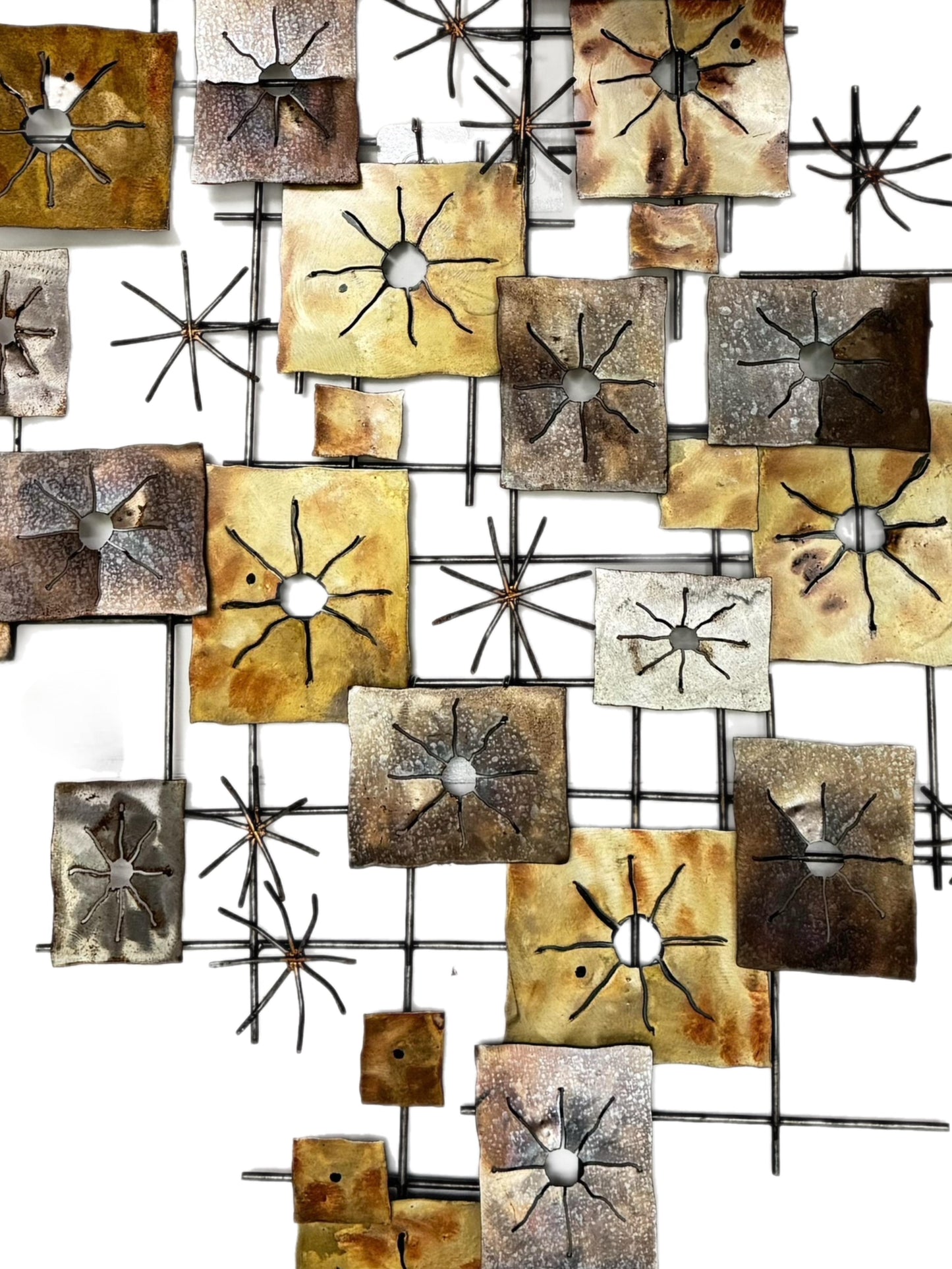 Frisman Vintage XL 60s MCM Curtis Jere att Brutalist INDOOR OUTDOOR Geometric Wall Art Sculpture