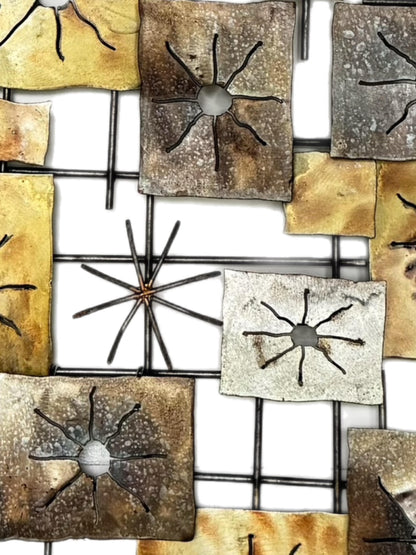 Frisman Vintage XL 60s MCM Curtis Jere att Brutalist INDOOR OUTDOOR Geometric Wall Art Sculpture