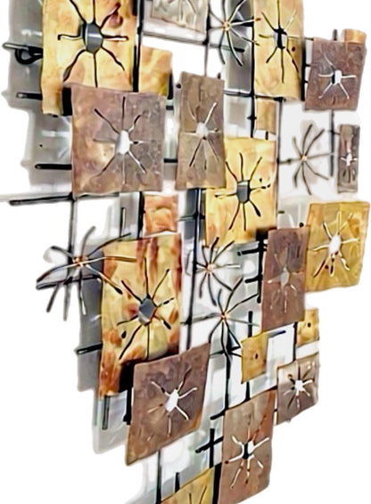 Frisman Vintage XL 60s MCM Curtis Jere att Brutalist INDOOR OUTDOOR Geometric Wall Art Sculpture